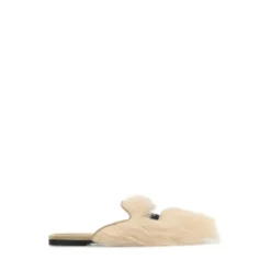 Shearling And Suede Slippers
