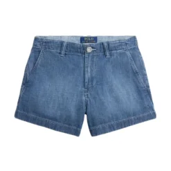 Shorts denim con ricamo
