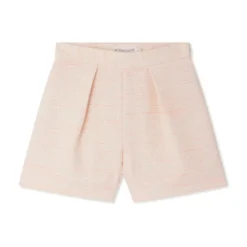 Shorts med elastisk linning og lige ben