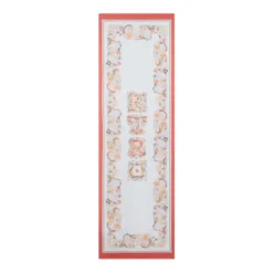 Silketørklæde med logo og blomstret paisley-motiv