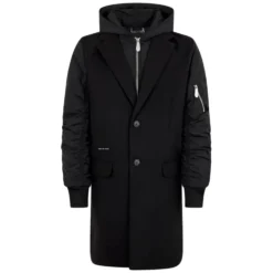 Single Breast Hooded Coat