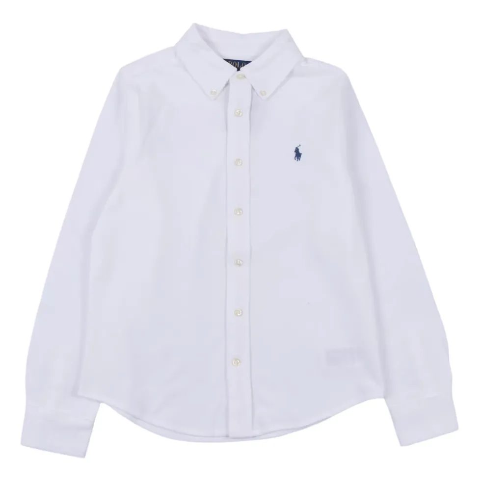 Skjorte med broderet logo