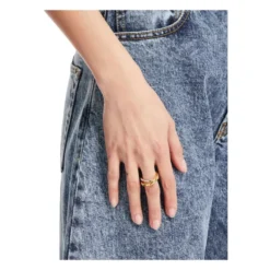 Skulpturel Sammenflettet Åben Ring
