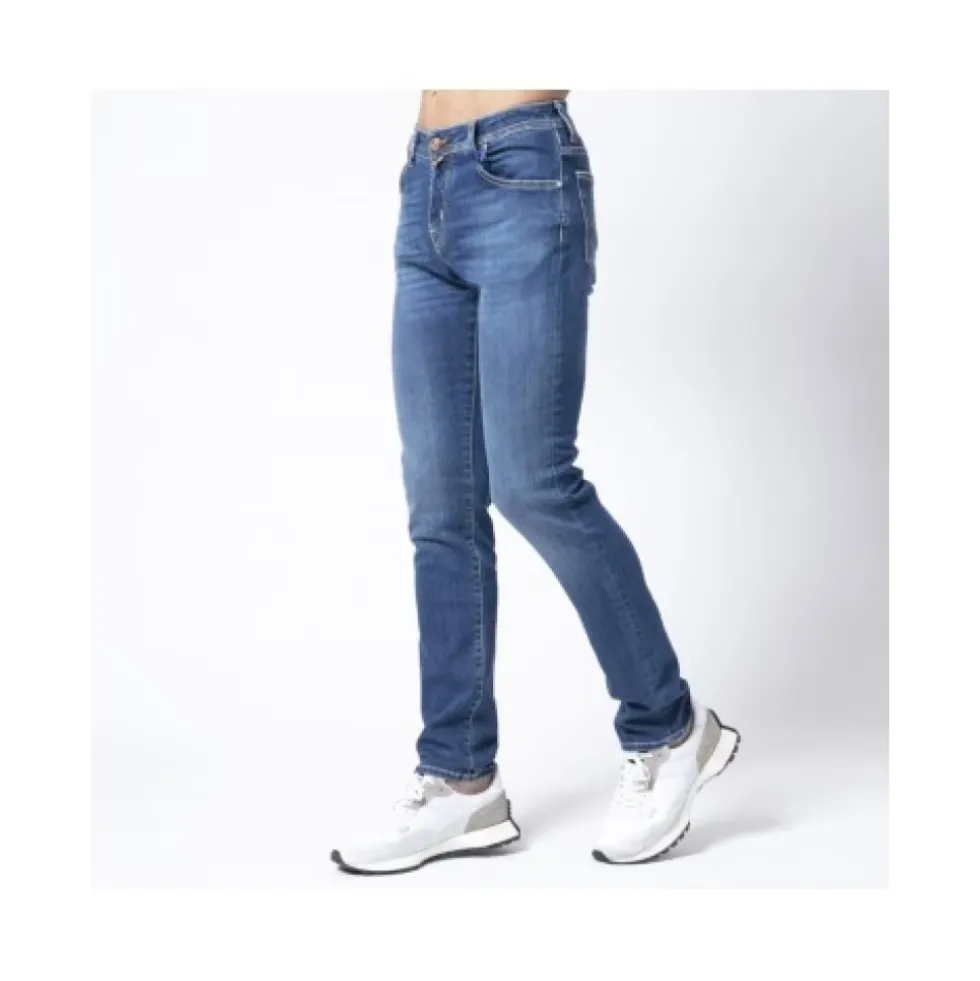 Slim Fit Blå Jeans