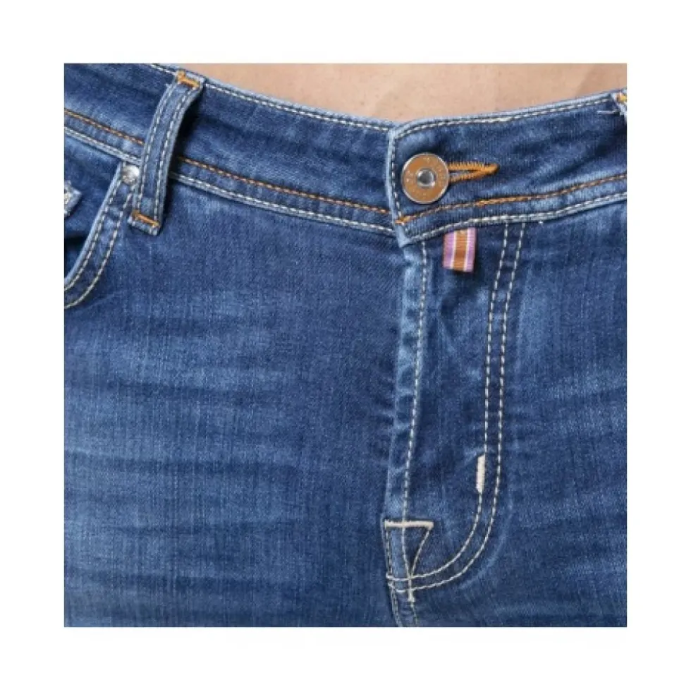 Slim Fit Blå Jeans