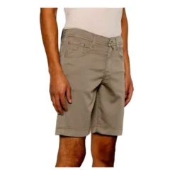 Slim Fit Elefantgrå Stretch Bomuldsshorts