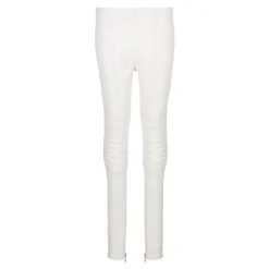Slim-fit læderbukser