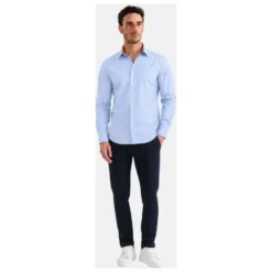 Slim Fit Skjorte med Geo Classic Manchetter