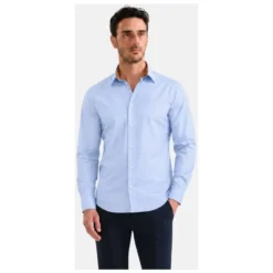 Slim Fit Skjorte med Geo Classic Manchetter