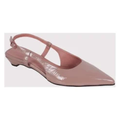 Slingback pumps med patentfinish