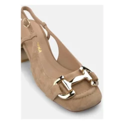 Slingback sko med spænde