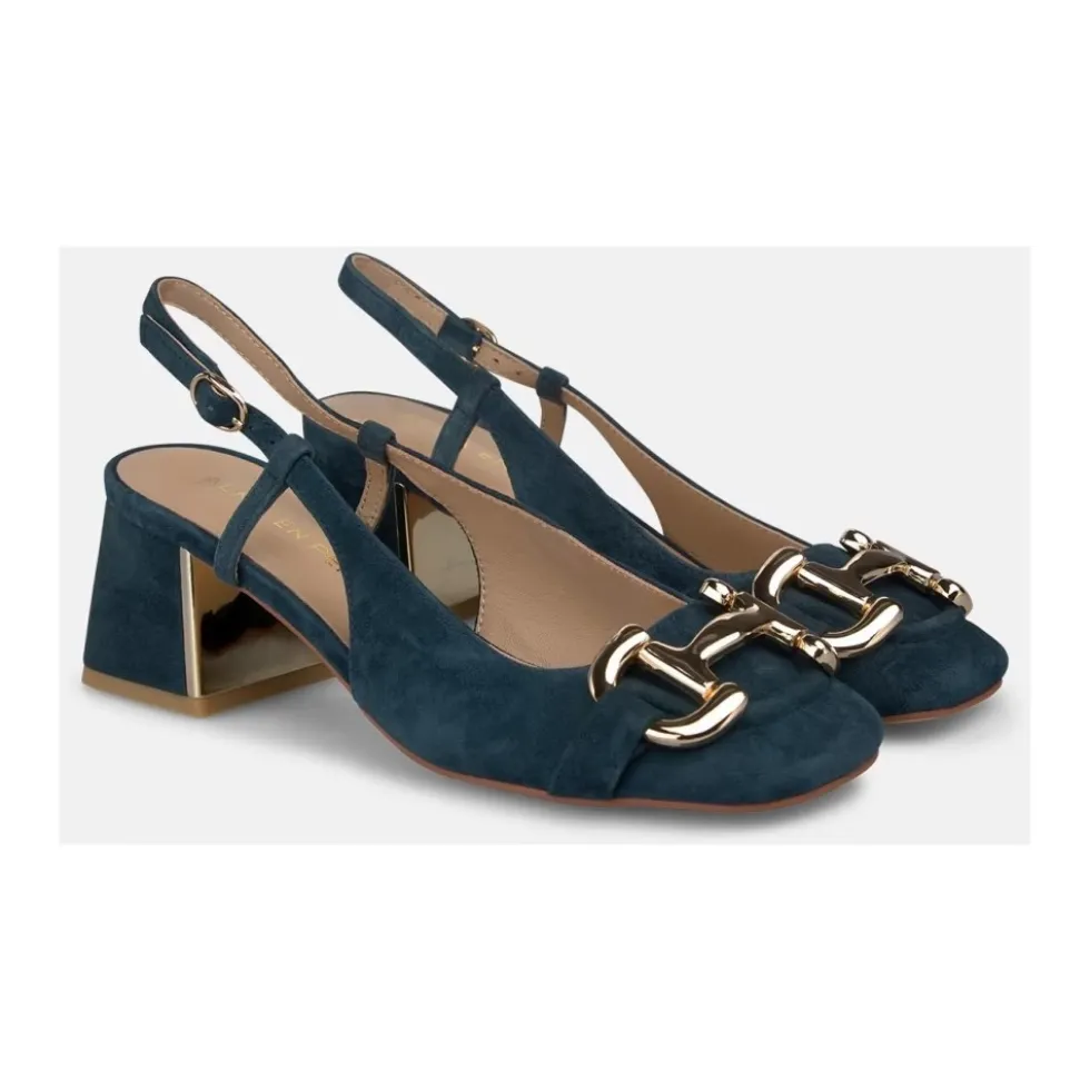 Slingback sko med spænde
