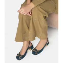 Slingback sko med spænde