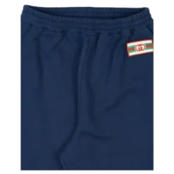 Slip-on bukser med logo broderi