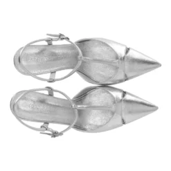 Sølv Slingback Pumpe Edvige