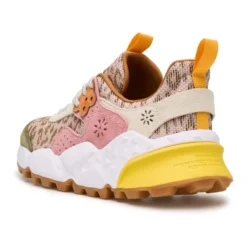 Sneakers i ruskind og teknisk stof