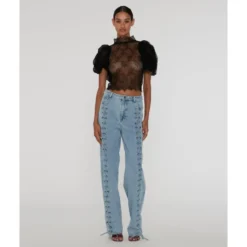Snøret Ben Denim Bukser