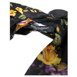 Sort Blomstret Silke Hovedbånd Diadem