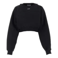 Sort Bomuldssweatshirt