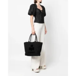 Sort Bomuld Tote Taske med Logo
