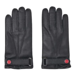 Sort Deerskin Handsker med Cashmere Foring