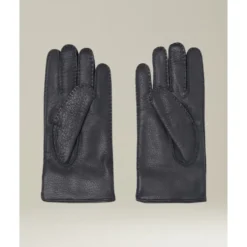 Sort Deerskin Handsker med Cashmere Foring