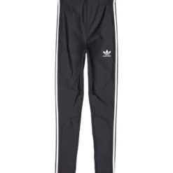 Sorte atletiske leggings med 3-striber