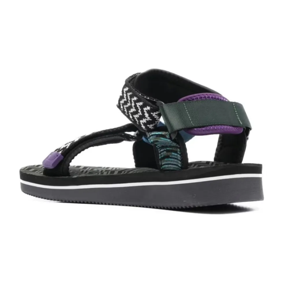 Sorte Depa Sandaler med Logo