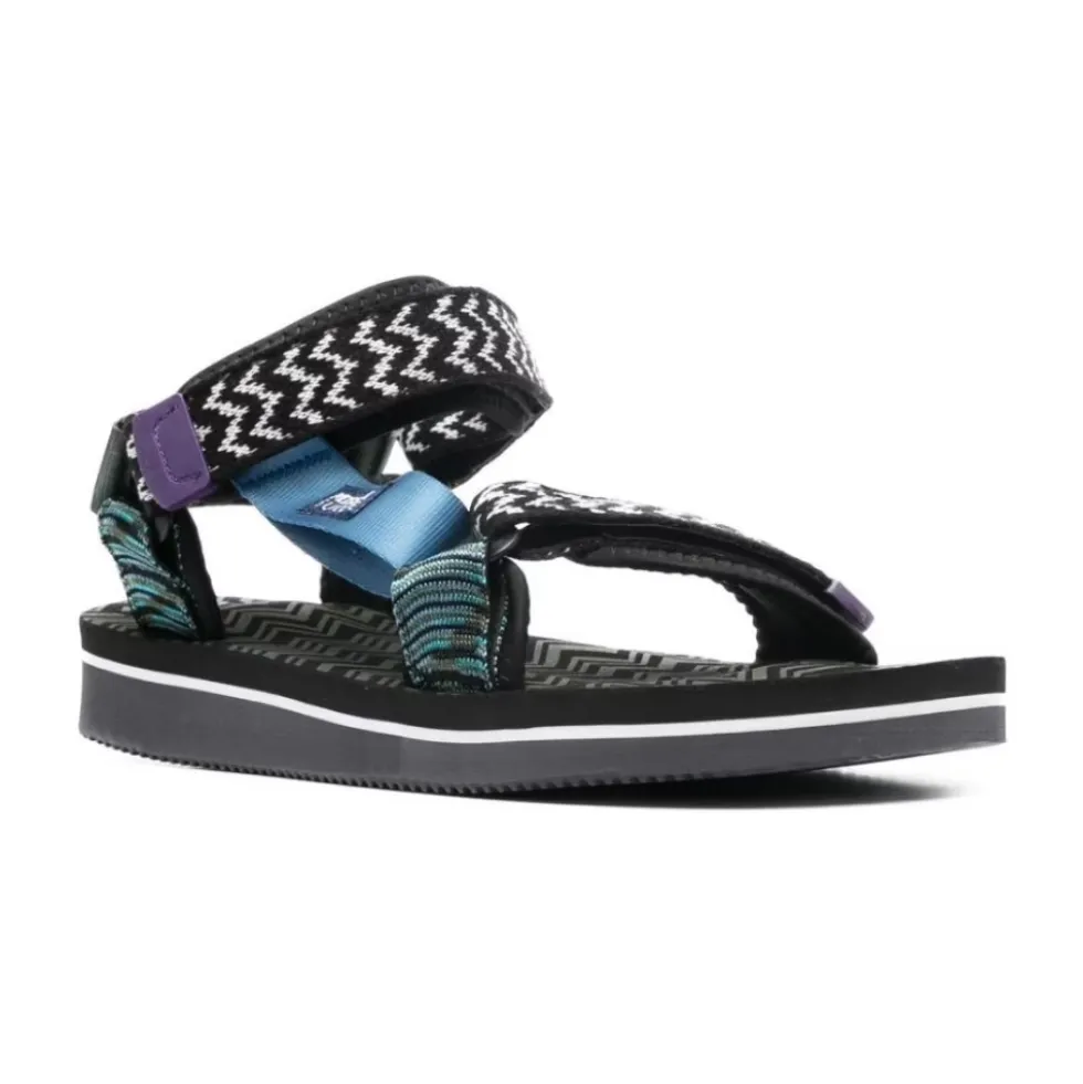 Sorte Depa Sandaler med Logo