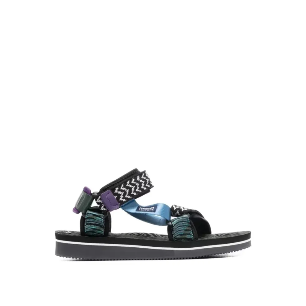 Sorte Depa Sandaler med Logo