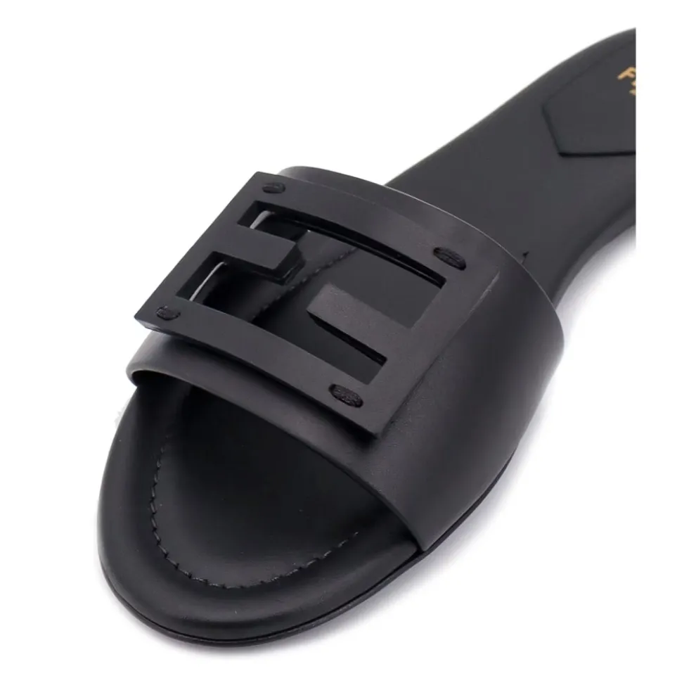 Sorte Logo Sandaler Produceret i Italien