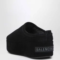 Sorte Slide Sandaler Alaska Stil