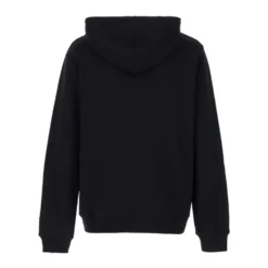 Sort Hættetrøje med Logo Broderi