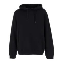 Sort Hættetrøje med Logo Broderi