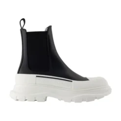 Sort Læder Ankelstøvler - Slip-On