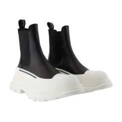 Sort Læder Ankelstøvler - Slip-On
