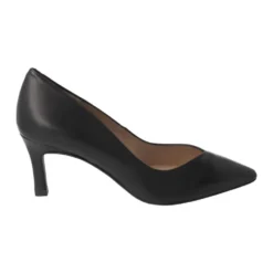 Sort Læder V-Cut Stiletto Pumps