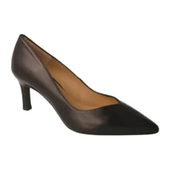 Sort Læder V-Cut Stiletto Pumps