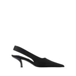 Sort Silke Slingbacks - Spids Tå