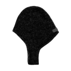Sort Uldblanding Capuche Hat