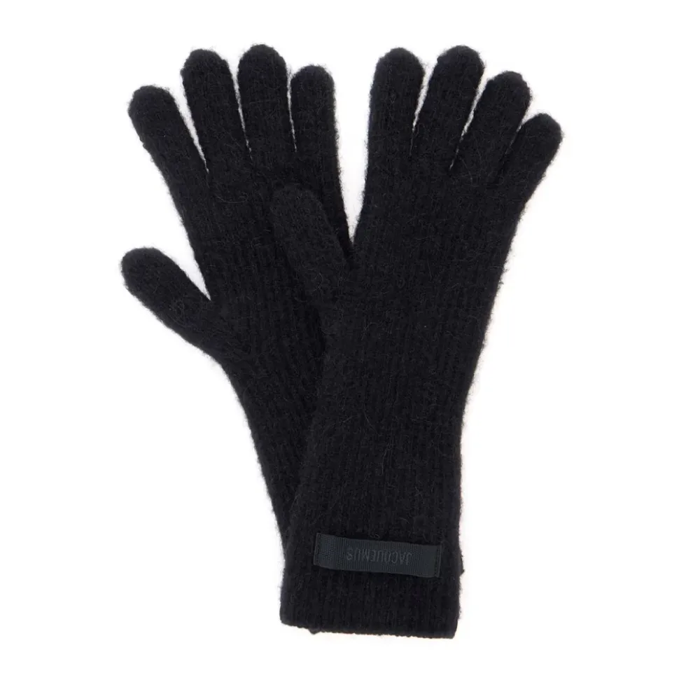 Sort Uldblanding Logo Patch Handsker