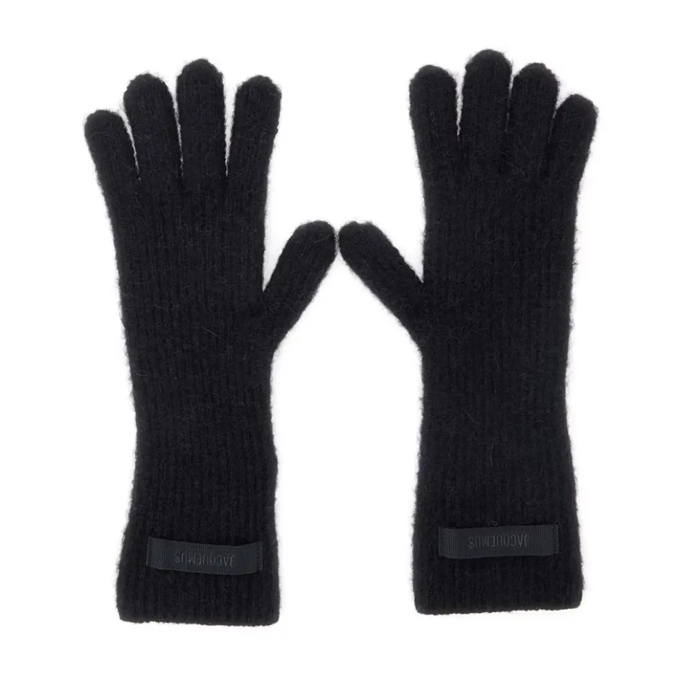Sort Uldblanding Logo Patch Handsker