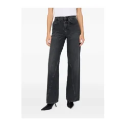 Sort Vasket Panel Jeans