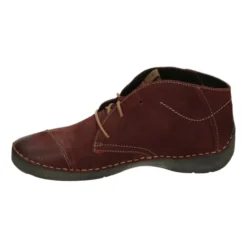 Sporty Bordeaux Læder Sneakers