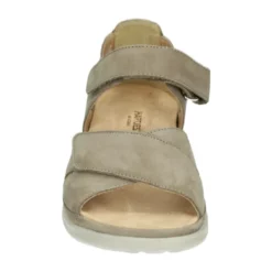 Sporty Damesandaler Taupe Nubuck
