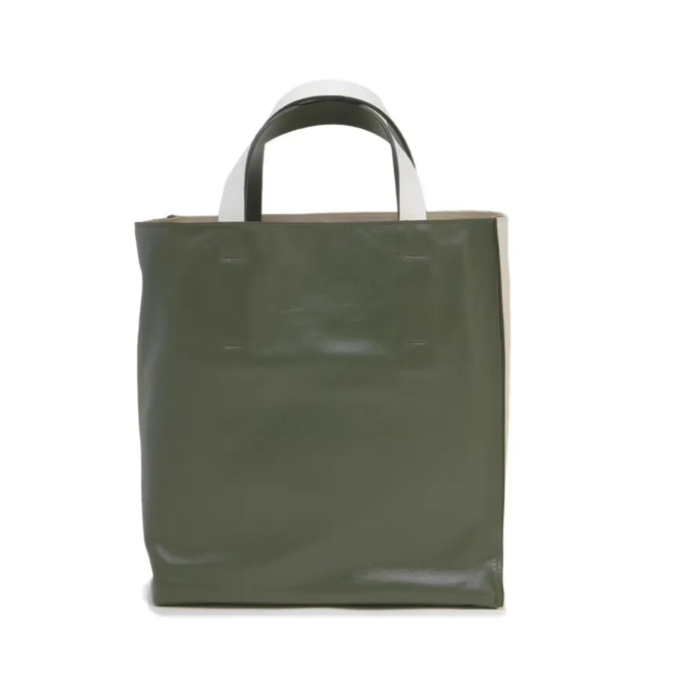 Stilfuld Bianco-Verde Skuldertaske