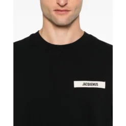 Stilfuld Bomulds T-shirt i Sort