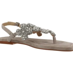 Stilfulde flade sandaler med sten