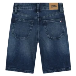 Straight Dark Denim Short