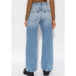 Straight Jeans Med Kontrasterende Lommer